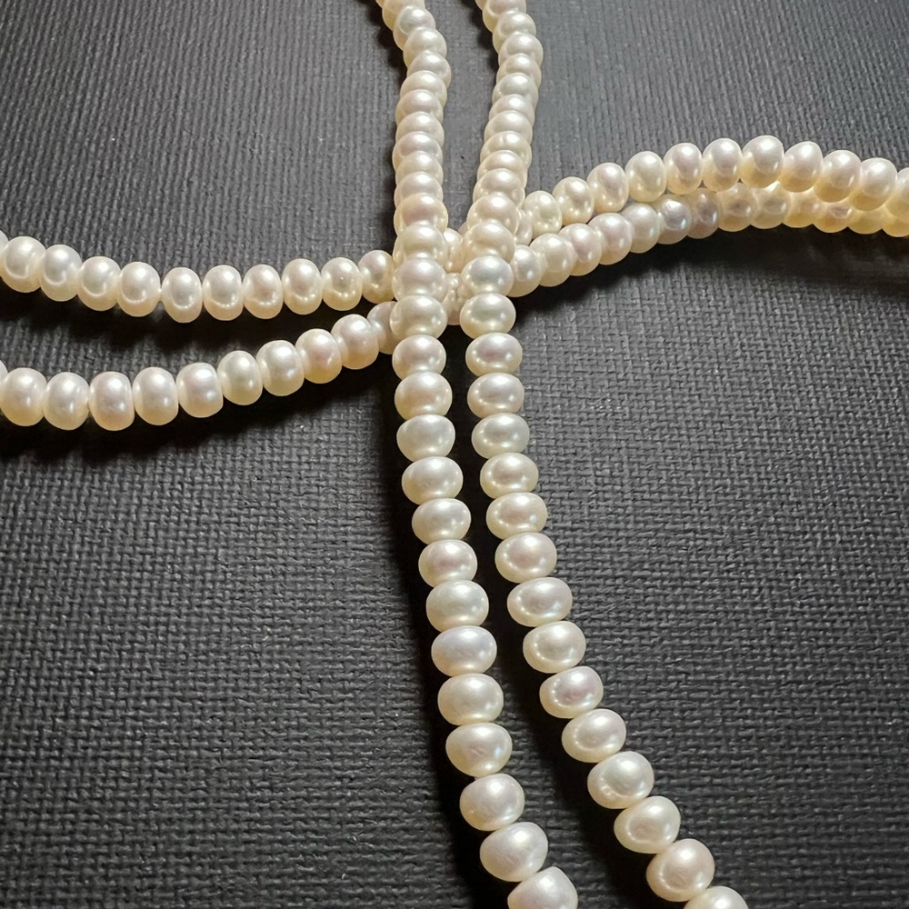 Honora Timeless Classic White Uniform 48” Cultured Pearl Strand GORGEOUS H22